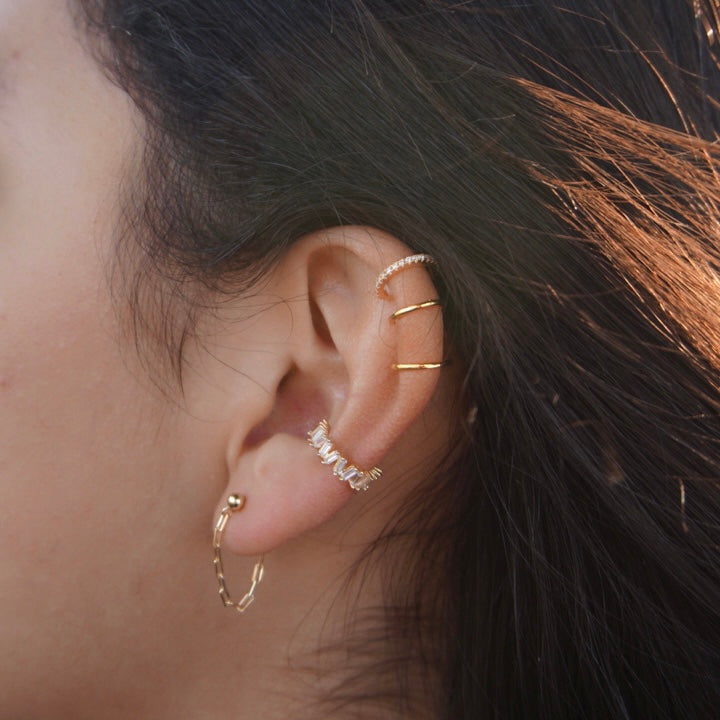 NEW! Triple Ear cuff- 14K Gold Over Sterling Silver